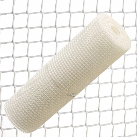 Malla Cuadrada Plastico 1,0 cm. x 1 metro. Blanca Rollo 25 metros