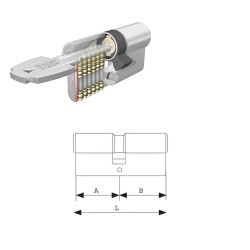 Cilindro Tesa Seguridad T60 /30x40 Latonado