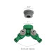 Adaptador Manguera Plastico 3/4 - 1" Hembra con 2 tomas Blister