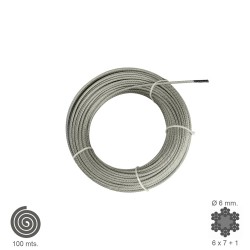 Cable Galvanizado 6 mm. (Rollo 100 Metros) No Elevacion