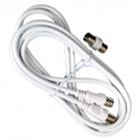 Conector TV Video Macho / Macho 2 metros Con Adaptador Macho / Hembra