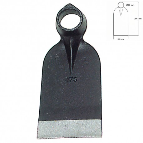Azada Forjada Sin Mango 207/ 450 Gramos