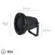 Foco Halógeno Papillon IP54 Jardín Con Soporte Negro