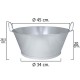 Barreño Galvanizado Baño 18" 45x20 cm. 22 Litros