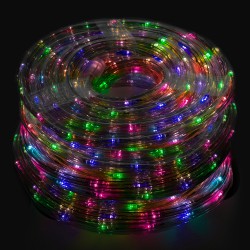 Luces Navidad Tubo Luz Multicolor 1200 LEDs Uso Exteriores / Interiores Protección IP44 Rollo 50 Metros Con 3 Kits de división