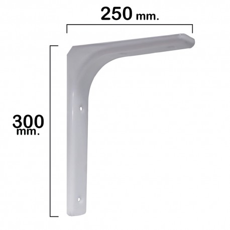 Palomilla Reforzada Blanca 300x250 mm. Uso Doméstico