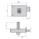 Cerradura Cvl 1124a/ 8/he Derecha