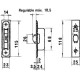 Cerradura Lince 5554 Aluminio 14 mm.