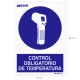 Cartel De Control Obligatorio De La Temperatura 21x 30 (Alt.) cm.