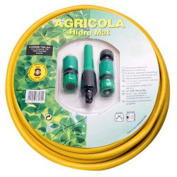 Manguera Jardin Hidro Mat Ø 15 mm. - 5/8" Rollo 15 Metros Con Accesorios