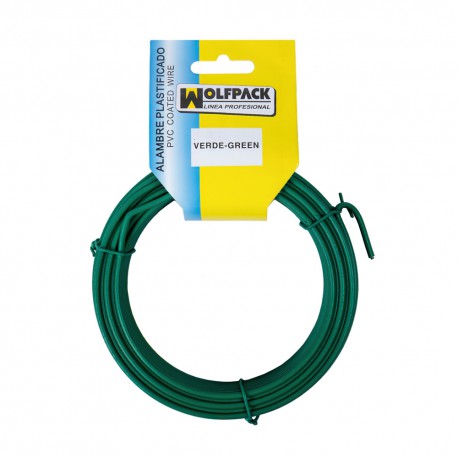 Alambre Plastificado (Rollo 5 Metros) Verde Nº 16 / 2.7 mm.
