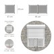 Marco Mosquitero Aluminio Extensible 50x 50/ 94 cm.