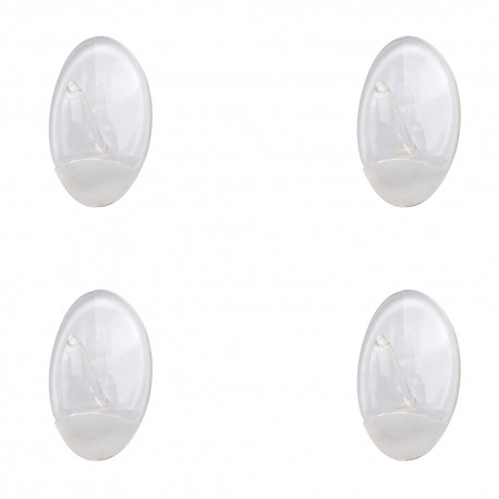 Colgador Oryx Transparente Pequeño (Blister 4 Unidades) Adhesivo