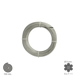 Cable Galvanizado 5 mm. (Rollo 100 Metros) No Elevacion