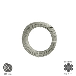 Cable Galvanizado 5 mm. (Rollo 100 Metros) No Elevacion