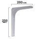 Palomilla Reforzada Blanca 250x200 mm. Uso Doméstico