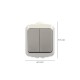 Interruptor / Conmutado Oryx Doble con tapa gris