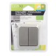 Interruptor / Conmutado Oryx Doble con tapa gris