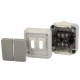 Interruptor / Conmutado Oryx Doble con tapa gris