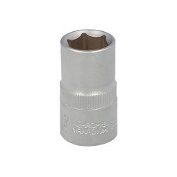 Llave Vaso 1/2" Hexagonal 14 mm. Perfil de 6 caras. Acero Cromo Vanadio, Aristas Redondas