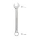 Llave Combinada Plus 11x11 Acero Cromo Vanadio DIN 3113. Llave Doble Boca, Llave Fija, Llave Estrella