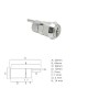 Cerradura Mueble Para Cajon Llave Excentrica 336 mm. Cromada