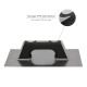 Llana Profesional Acero Mango TPR Acabado Liso 300x150 mm.