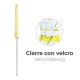 Sombrilla Playa Aluminio / Poliester Ø 180 cm. Amarilla y Blanca. Varillas Fibra De Vidrio. Protección UV.