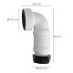 Manguito Inodoro Extensible T-138 Acodado