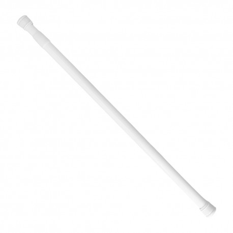 Barra Para Cortina Ducha Extensible Aluminio Blanco 70 a 125 cm.