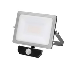 Foco Led Plano 30 Watt. Luz Blanca 4000º K IP 65 2400 Lumenes Con Sensor de Presencia