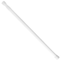 Barra Para Cortina Ducha Extensible Aluminio Blanco 125 a 220 cm.