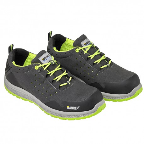 Deportiva Seguridad Maurer S1 Modelo Resia Antideslizante con Suela Resistente a los Hidrocarburos Talla 40.