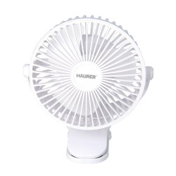 Ventilador Con Clip Sobremesa Ø 15 cm. Recargable
