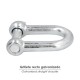Grillete Recto Galvanizado 22 mm. 7/8" Uso Domestico