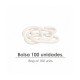 Anillas Para Cortinas de Ducha Oval. Anilla Baño Oval 18 mm. Blanca (Bolsa 100 Unidades)