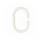 Anillas Para Cortinas de Ducha Oval. Anilla Baño Oval 18 mm. Blanca (Bolsa 100 Unidades)