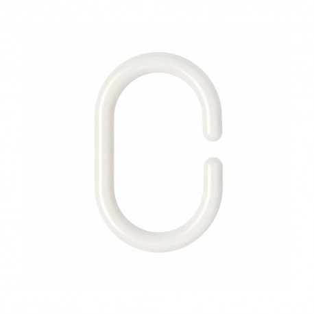 Anillas Para Cortinas de Ducha Oval. Anilla Baño Oval 18 mm. Blanca (Bolsa 100 Unidades)