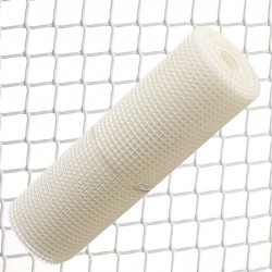 Malla Cuadrada Plastico 2,0 cm. x 1 metro. Blanca Rollo 25 metros