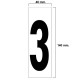 Numero Adhesivo 46x140 mm. Nº 3