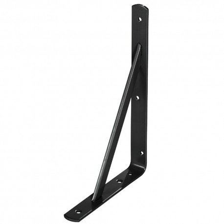 Palomilla Wolfpack Con Refuerzo Negra 300x200 mm. Uso Doméstico