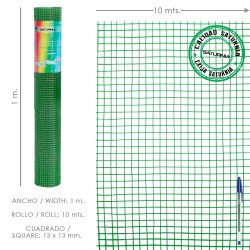 Malla Electrosoldada Plastificada Corral 13x13 / Altura 100 cm. / Rollo 10metros