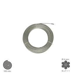 Cable Galvanizado 4 mm. (Rollo 100 Metros) No Elevacion