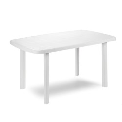 Mesa Resina Blanca 140x 90 cm.