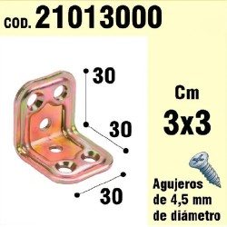 Soporte Para Madera Ángulo 30 x 30 x 30 mm.