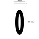 Numero Adhesivo 46x140 mm. Nº 0