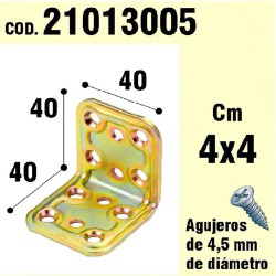 Soporte Para Madera Ángulo 40x40x40 mm.